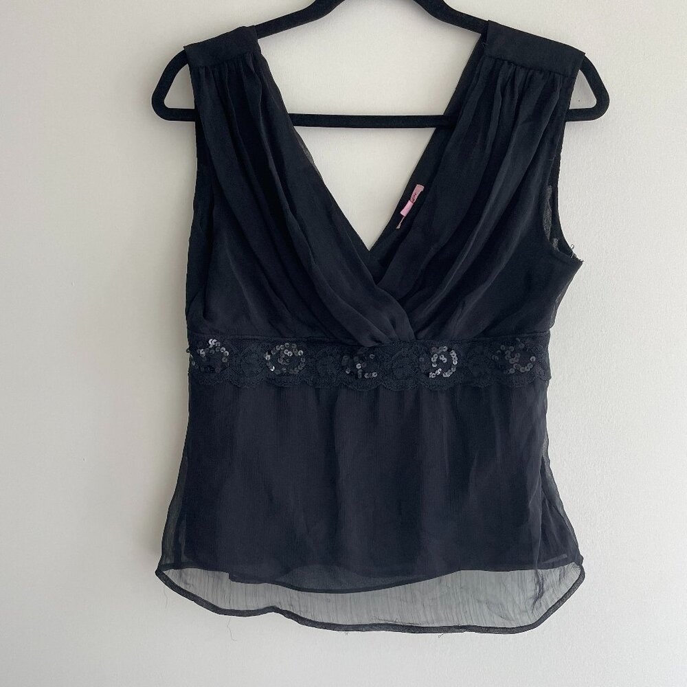 y2k sequin layered cami